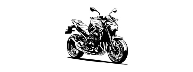 Motorcycle Urban Bike vector Sticker design. Download it in high resolution format and print in any size