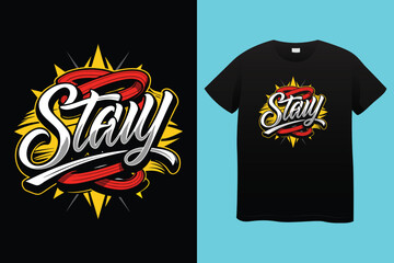 Motivational t shirt design always never give up stay strong silhouette