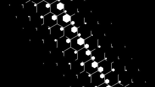 Hexagon Grid Transition Overlay for Corporate Motion Graphics