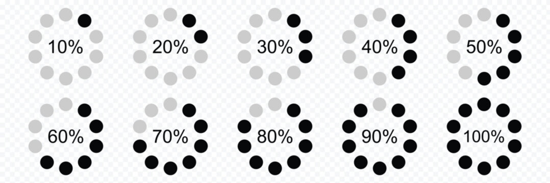 Loading circle Modern loading icon vector. Circular loading indicator, loading and buffering icon. Loading icon. Download vector set. Load icon set. Downloading circle sign.Loading spinner progressing