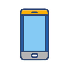 Stylized smartphone illustration against black background, flat design aesthetic