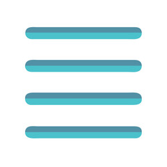 Fototapeta premium Four horizontal turquoise lines on black background as a menu