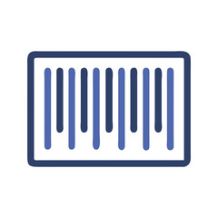 Illustration of Abstract Blue Barcode on Black Background Graphic