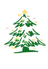 christmas tree vector illustration