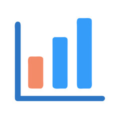 Simple bar graph in ascending order business analysis illustration