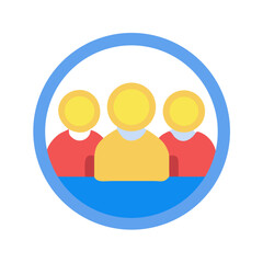 Teamwork illustration showing collaboration and unity within circle