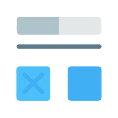 Simple form with two options in light blue color