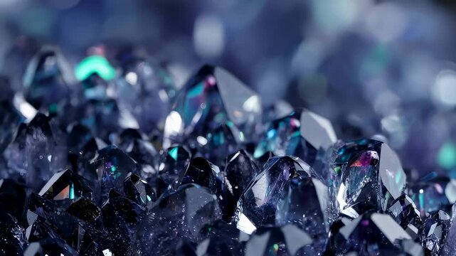 Abstract blue and purple crystal formation. Modern technology material, scientific research element, futuristic background.