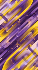 Vibrant Abstract Purple and Yellow Swirls Pattern.