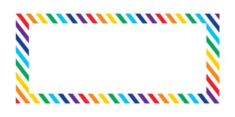 colorful stripes border frame, minimalist, modern, geometric, abstract, vibrant colors, digital art