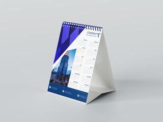 Simple editable vertical vector calender