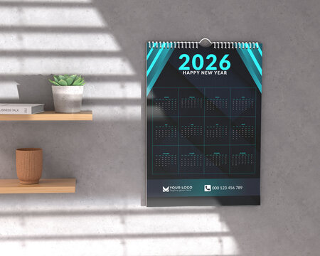 all quarterly calendar template for 2026 in a classic minimalist style