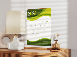 2026 calendar template set. 12 months calendar in minimal lay out clip art collection with days and weekly schedule monthly pages design vector illustration.