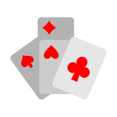 Playing Cards Fan Vector Flat Icon Design