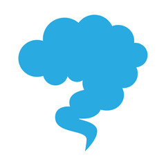 Smoke Cloud Vector Flat Icon Design