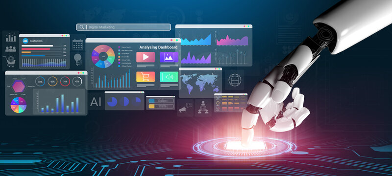 AI processing digital marketing metrics and visualizing campaign performance data to improve strategy, insights, and ROI optimization for online businesses Parse - Powered by Adobe