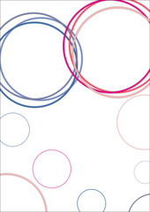 Abstract Colorful Circle Line Pattern on Black Background