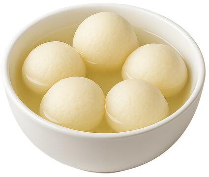 Rasgulla soft white cheese balls in syrup