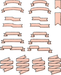 リボンのテキストフレームセット
