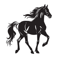 horse vector illustration on white background