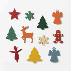 set of christmas icons