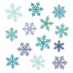 Organic Snowflake Silhouette Collection