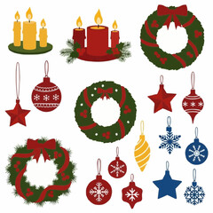 Candles Wreaths Ornaments Bundle