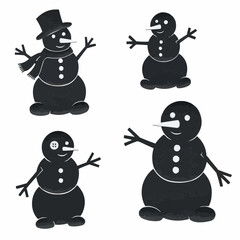 Snowman Characters Handmade Set
