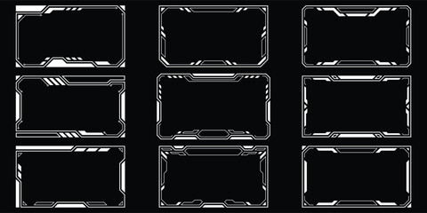 Sci-fi futuristic hud dashboard display virtual reality technology screen. User Interface set. Statistics, Data information infographic. Vector graphics