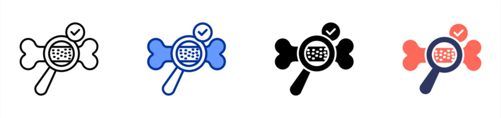 Bone Density Test icon sheet multiple style collection © RanuKumbolo.lab