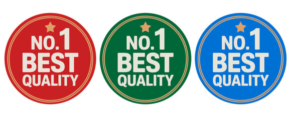 No. 1 Best Quality badges set , No. 1 Best Quality logo stamp, No. 1 Best Quality seal