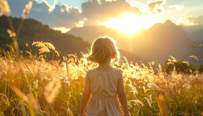 Obraz premium A beautiful woman in a summer dress smiles with joy and freedom outdoors in a green grass meadow under the sky
