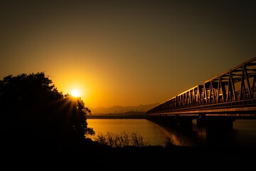 揖斐長良川河口の夕景