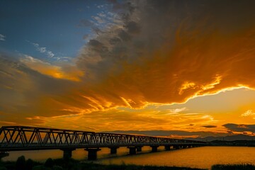 揖斐長良川河口の夕景