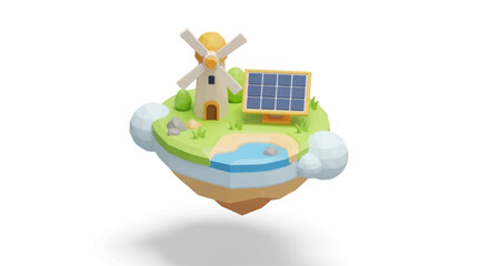 Global business concept, globe in hand, with a cute spring vector illustration of a cartoon Easter bunny holding colorful eggs in a basket