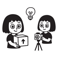 Girls Creative Unboxing Video Idea.