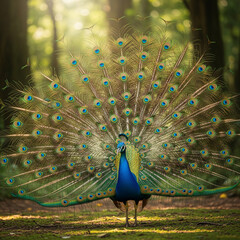 Obraz premium peacock with feathers