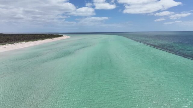 Aerial footage of Leven Beach The Pines South Australia
