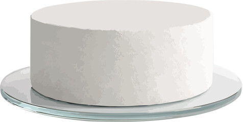 Cylindrical Matte Podium