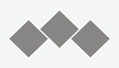 Blank Photo Collage Template with Three Frames