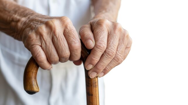 Emotional aging moment with visible veins and tactile gesture — symbolic editorial tone for vulnerability clarity, lifestyle messaging, and human connection.