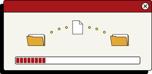 File Upload Window &ndash; Retro UI Download/Upload Box