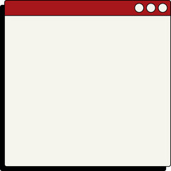 Large Blank Desktop Window &ndash; Minimal Retro Browser Frame