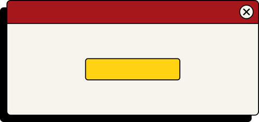 Small Window With Single Button &ndash; Minimal Retro UI Box