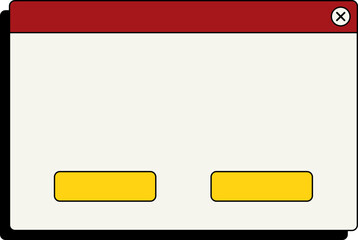 Popup Window with Two Buttons &ndash; Retro UI Dialog Box