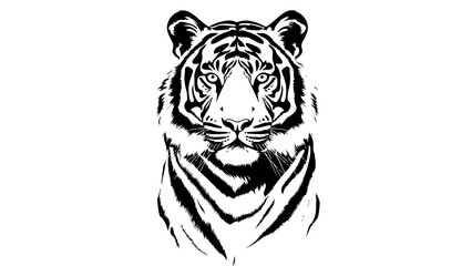 head tiger vector illustration