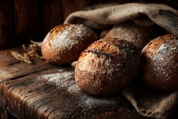 Artisan bread rustic shot