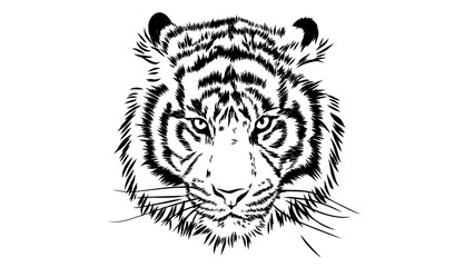 head tiger vector illustration