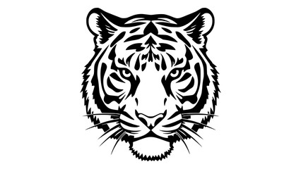 head tiger vector illustration
