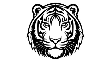 head tiger vector illustration